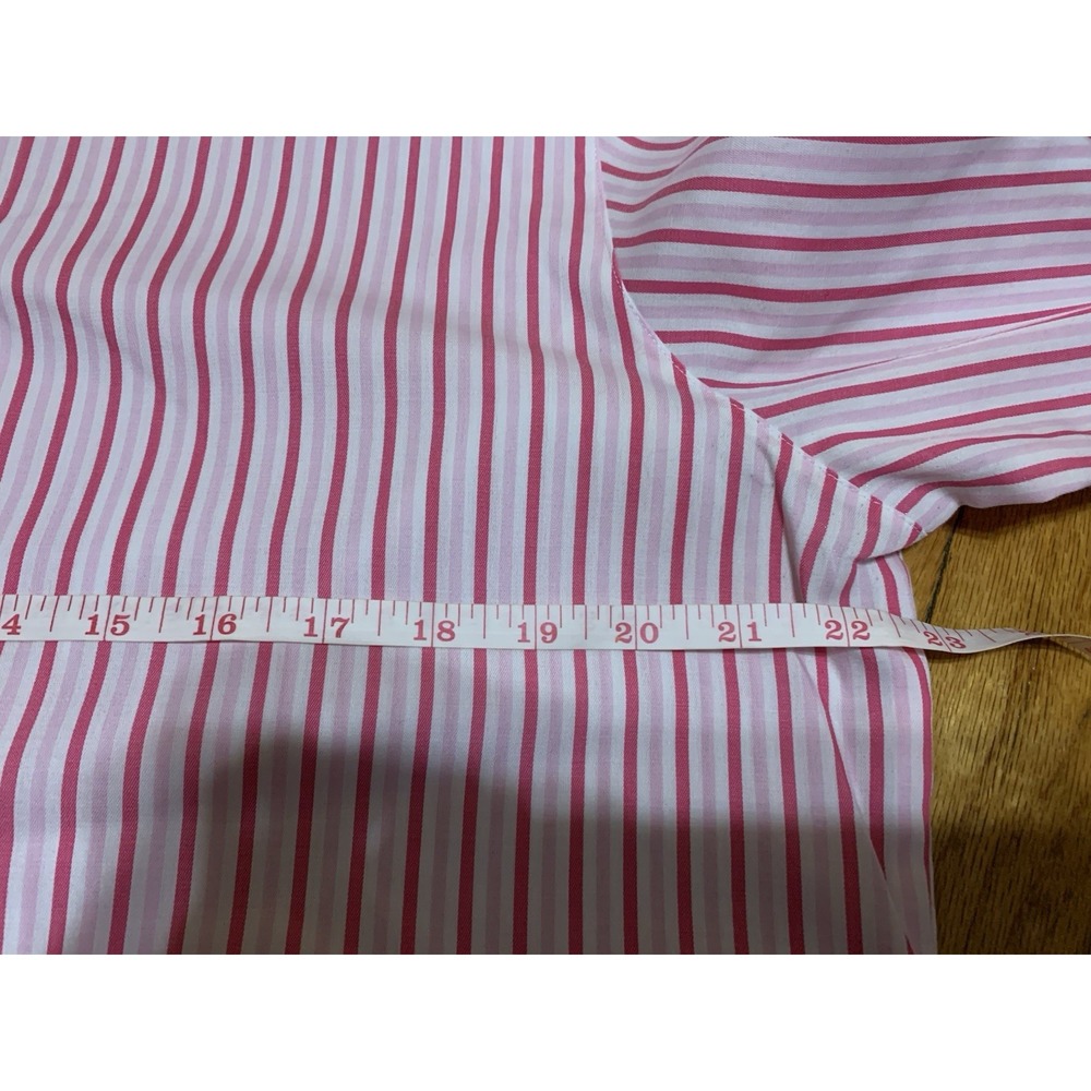 Foxcroft Women's Button Up Shirt Long Sleeve Wrinkle Free Classic Fit 16 Stripe - Picture 7 of 11
